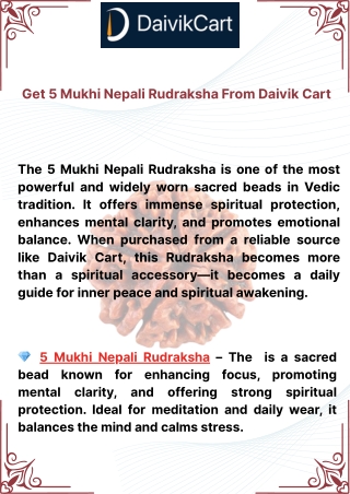 5 Mukhi Nepali Rudraksha