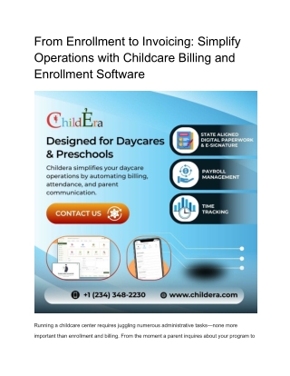 From Enrollment to Invoicing_ Simplify Operations with Childcare Billing and Enrollment Software