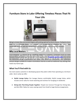 Furniture Store in Lalor Offering Timeless Pieces That Fit Your Life