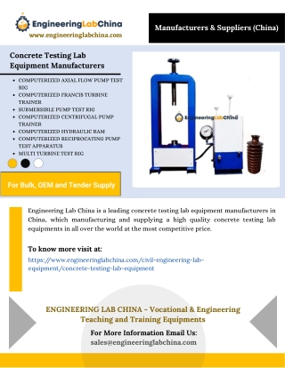 Concrete Testing Lab Equipment Manufacturers
