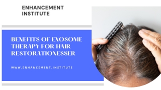 Benefits of Exosome Therapy for Hair Restorationesser