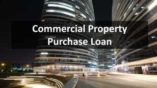 Commercial Property Purchase Loan