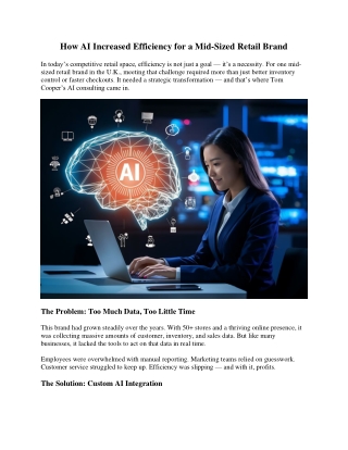 How AI Increased Efficiency for a Mid-Sized Retail Brand