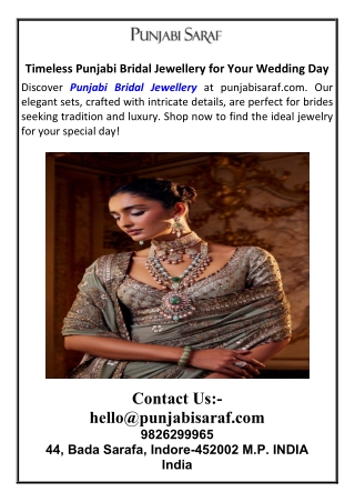 Timeless Punjabi Bridal Jewellery for Your Wedding Day