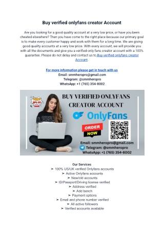 World Wide Best 17 Sites Buy verified onlyfans creator Account