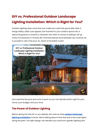 DIY vs. Professional Outdoor Landscape Lighting Installation_ Which Is Right for You_