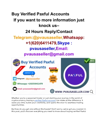 Buy Verified Paxful Accounts