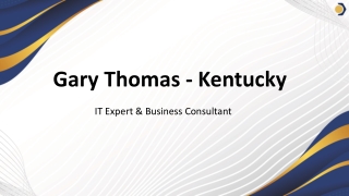 Gary Thomas (Kentucky) - A Determined Achiever