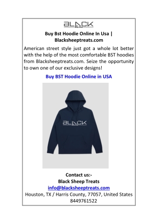 Buy Bst Hoodie Online In Usa Blacksheeptreats.com