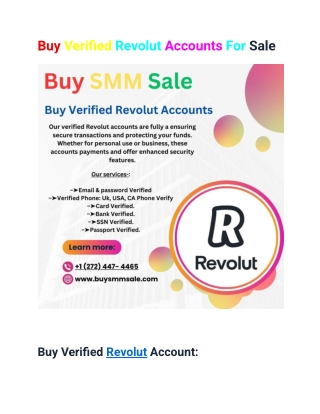 buy verified revolut accounts for sale