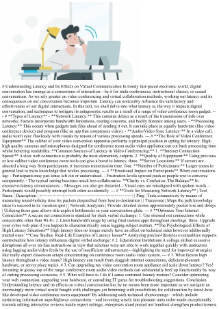 understanding latency and its effects on virtual
