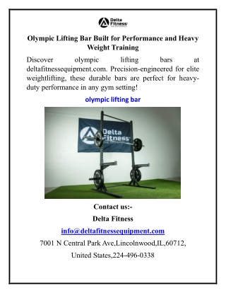 olympic lifting bar built for performance