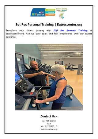 eqt rec personal training eqtreccenter org