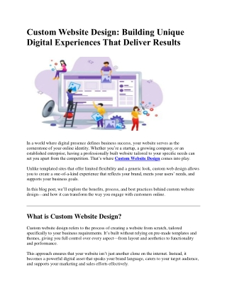 custom website design building unique digital