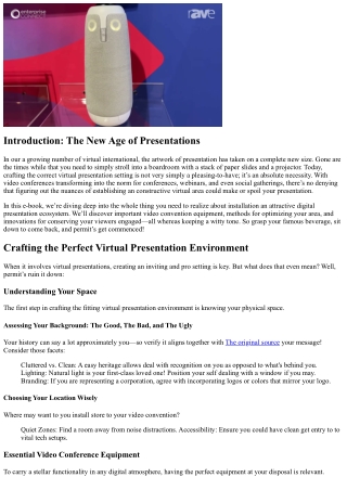 introduction the new age of presentations