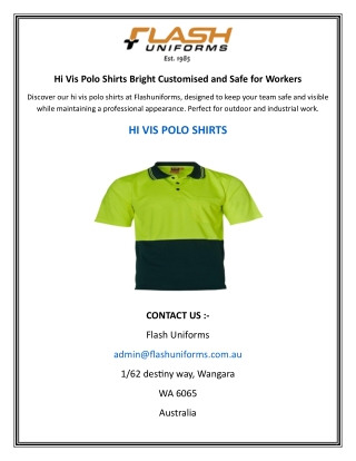 Hi Vis Polo Shirts Bright Customised and Safe for Workers