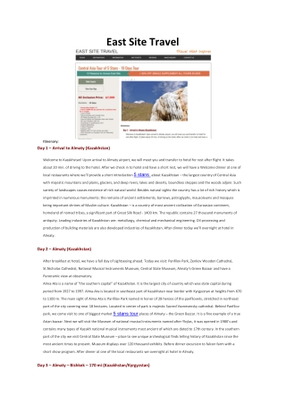 east site travel