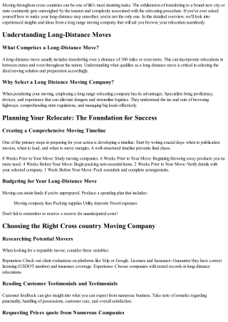 moving throughout cross countries