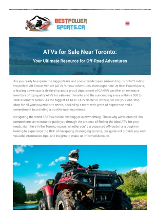 atvs for sale near toronto