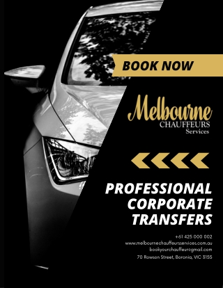 Professional Corporate Transfers | Melbourne Chauffeurs Services