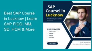 Best SAP Course in Lucknow | Learn SAP FICO, MM, SD, HCM & More