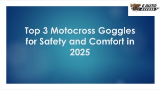 Top 3 Motocross Goggles for Safety and Comfort in 2025