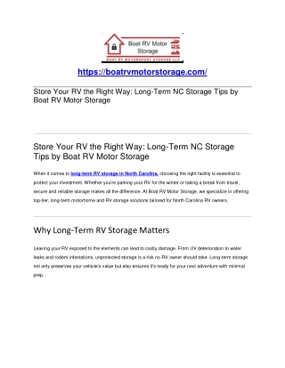 Long-Term NC Storage Tips by Boat RV Motor Storage (1)