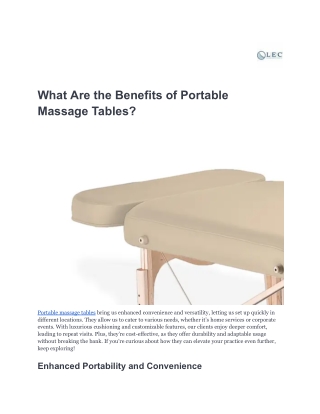 What Are the Benefits of Portable Massage Tables_