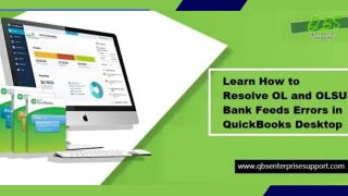 How to Fix OL and OLSU Bank Feeds Errors in QuickBooks Desktop