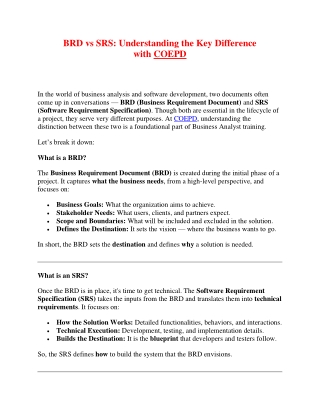brd vs srs understanding the key difference with