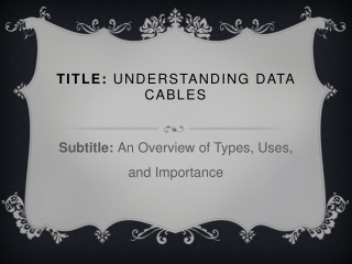 Essential Connectivity: Reliable Data Cables for Fast and Efficient Transfers