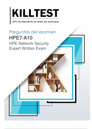 Apruebe su examen con las preguntas más actuales del examen HPE HPE7-A10