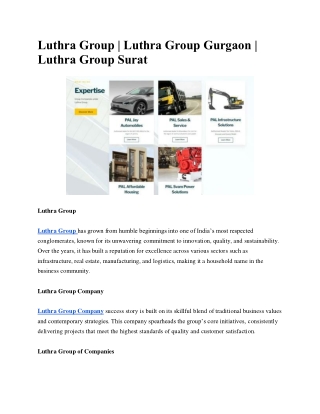 Luthra Group | Luthra Group Gurgaon | Luthra Group Surat