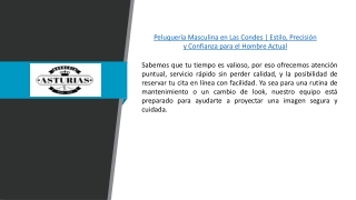 Peluquería Masculina en Las Condes | Estilo, Precisión y Confianza para el Hombr