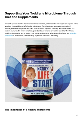 supporting your toddler s microbiome through diet