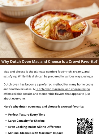 Why Dutch Oven Mac and Cheese Is a Crowd Favorite?