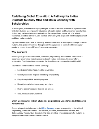 Redefining Global Education_ A Pathway for Indian Students to Study MBA and MS in Germany with Scholarships