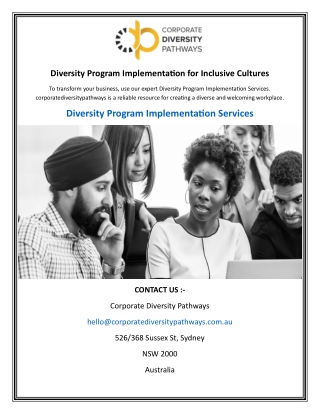 diversity program implementation for inclusive