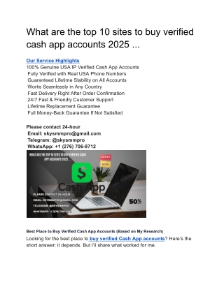 What are the top 10 sites to buy verified cash app accounts 2025 ...