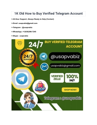 120.8k Buy Verified Telegram Account