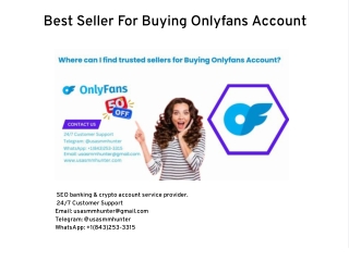Best Seller For Buying Onlyfans Account