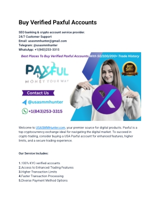 Buy Verified Paxful Accounts