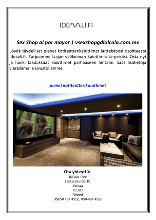 Pienet kotiteatterikaiuttimet  Ideaali.fi