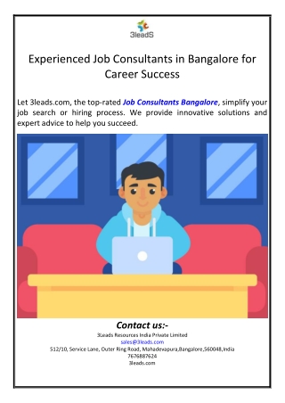 Experienced Job Consultants in Bangalore for Career Success