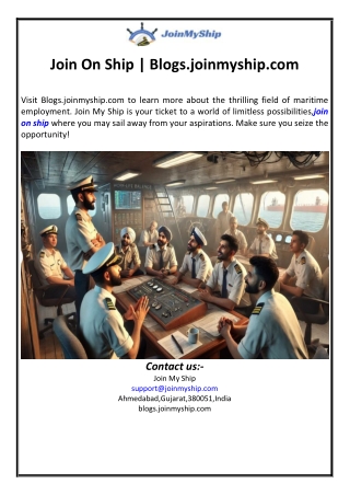 Join On Ship | Blogs.joinmyship.com