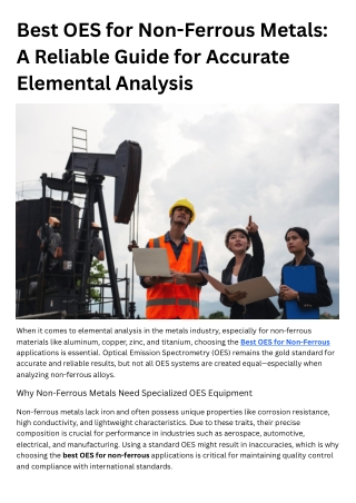 best oes for non ferrous metals a reliable guide