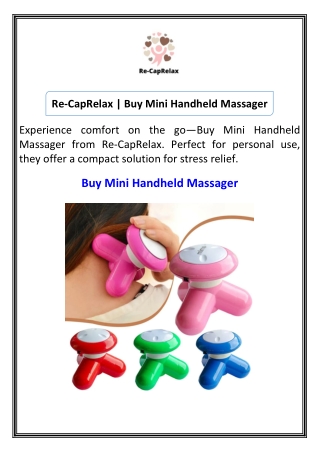 Re-CapRelax  Buy Mini Handheld Massager