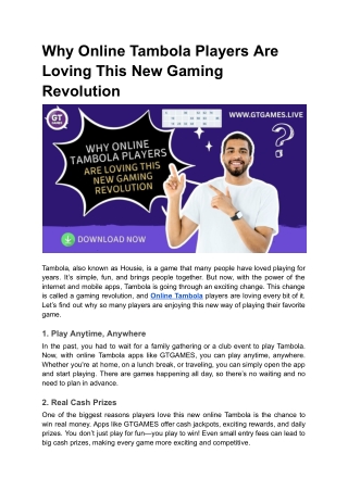 Why Online Tambola Players Are Loving This New Gaming Revolution