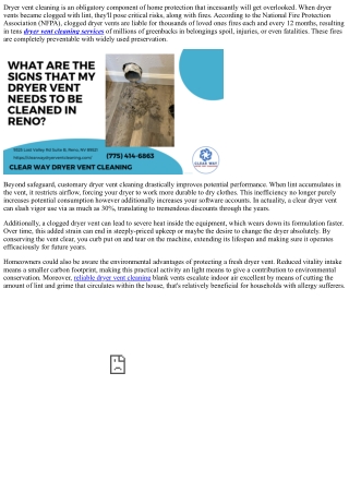 The Importance of Dryer Vent Cleaning