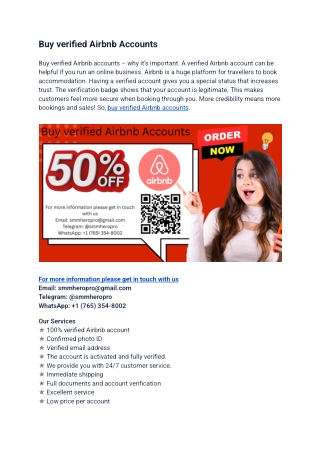 World Wide Best 17 Sites Buy verified Airbnb Accounts